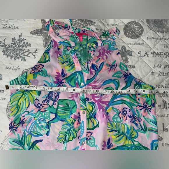 NWOT Lilly Pulitzer LULIANA MAXI DRESS Amethyst Tint Mermaid The Shade. Size M - Picture 7 of 8